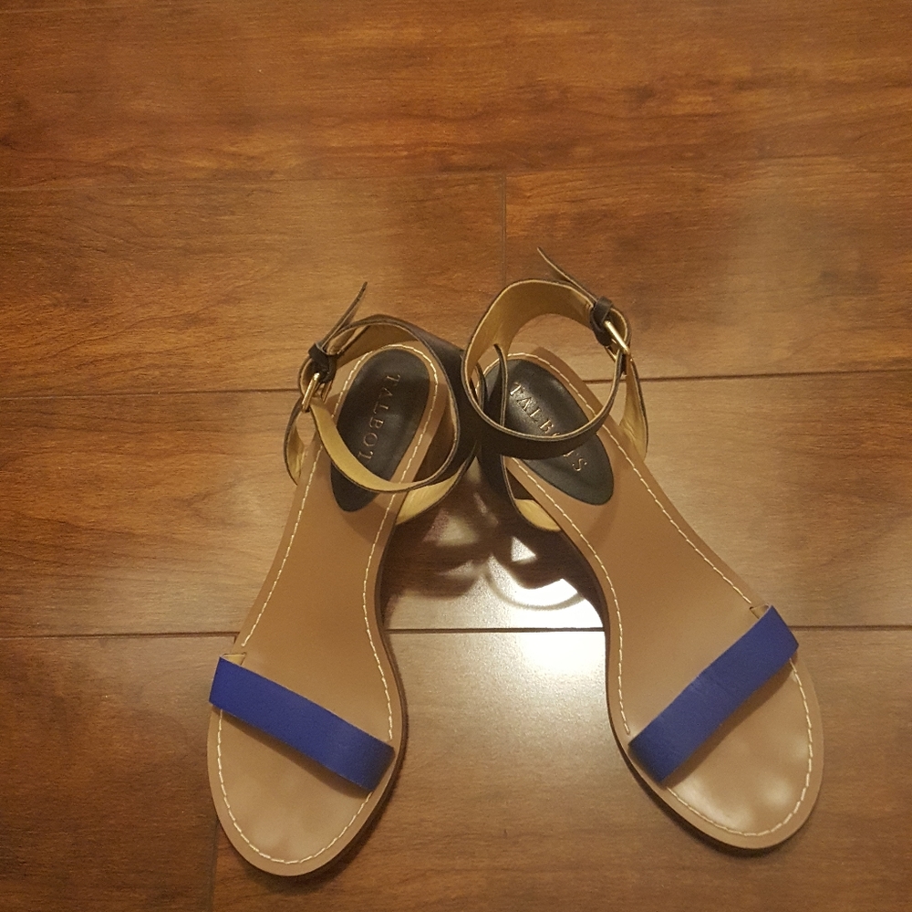 Two-Toned Royal/Dark Blue Leather Sandals